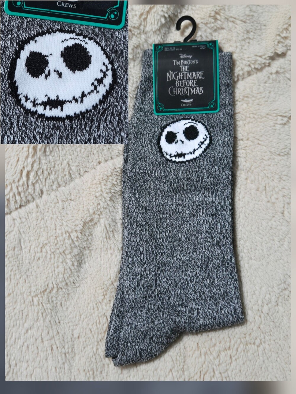 Halloween Disney nightmare before Christmas sock, jack skellington sock